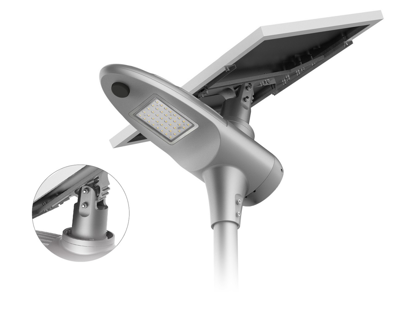 LED Solar Mastleuchte ESx-28pro ECO (3000 K) mit separaten Solarmodul (80 W)