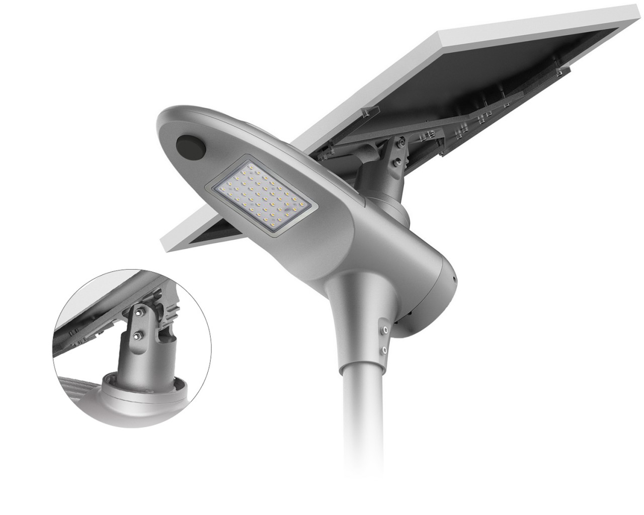 ESX-28pro ECO Ultra - LED Solar Mastleuchte - (3000 K) mit separaten Solarmodul (100 W)