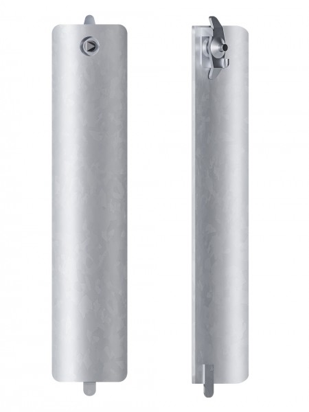 4m Laternenmast - Zopf Ø 60 mm (zylindrisch abgesetzt, Stahl verzinkt)