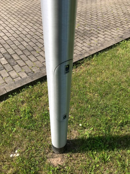 6m Alu Lichtmast - Zopf Ø 60 mm (konischer Aluminium Laternenmast)